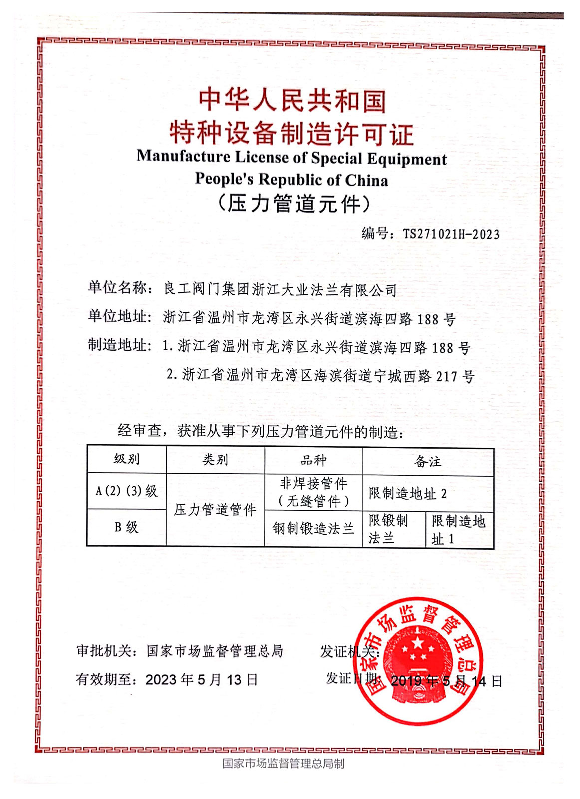 Special equipment manufacturin